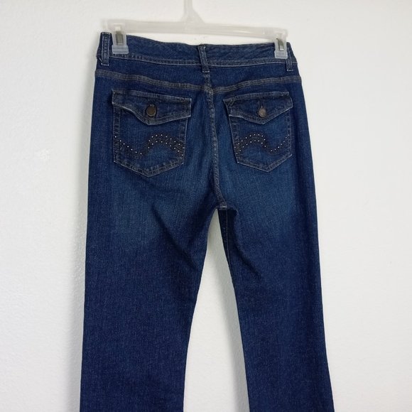 LEE Women's Boot Cut Jeans Size 10 S Slender Secret Lower Waist Button Flap PKTS - Picture 5 of 15